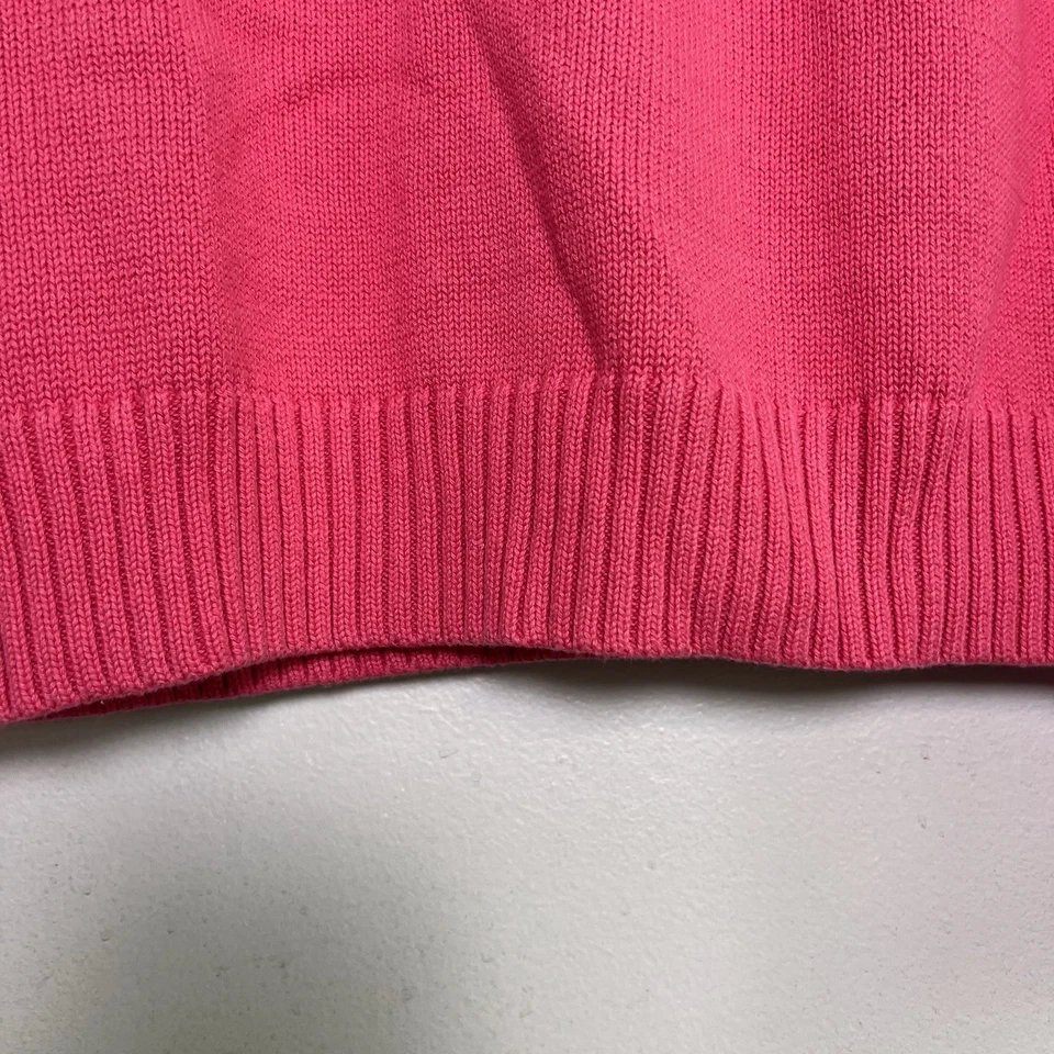 NWT Pria Women's Turtleneck Cable Knit Sweater Sz L 100% Cotton Pink Simple - Image 2 of 4