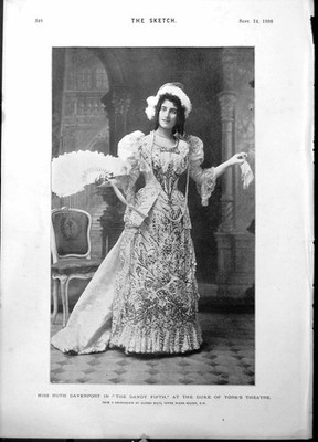 Alter Druck Ruth Davenport Dandy Fifth Dogs Attendants Blenheim Palace 1898 19th