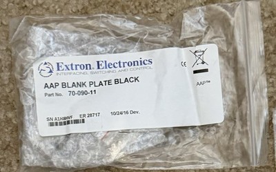 EXTRON AAP Blank Plate Black  (70-090-11) -  Pack Of 6