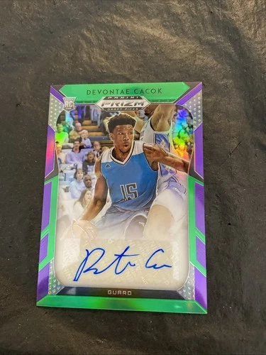 Devontae Cacok 2019 Prizm DP Green Purple Prizm Autograph #121 /199