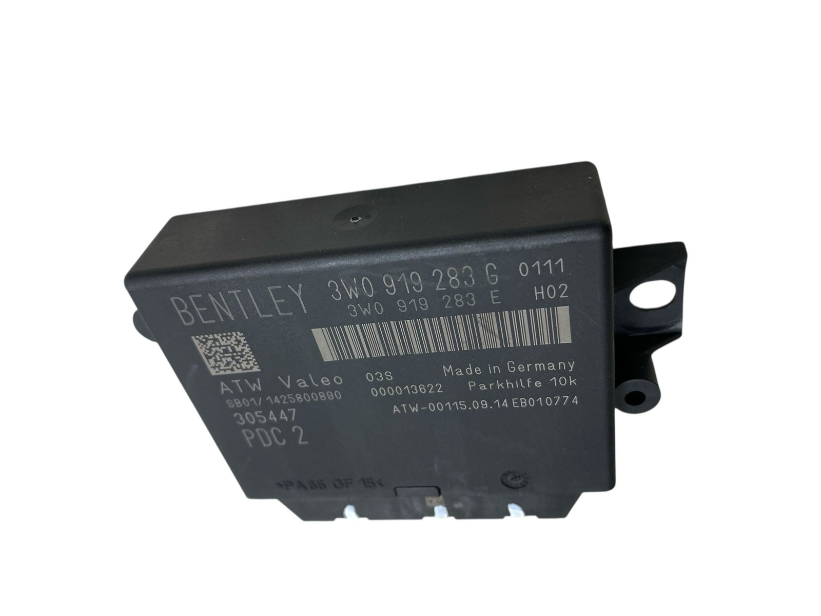 2015 BENTLEY CONTINENTAL PARK ASSIST CONTROL MODULE UNIT 3W0919283G OEM
