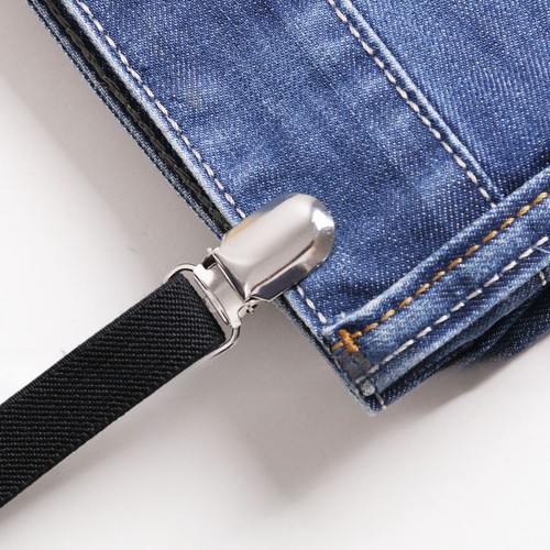 3-clip Men's Braces Belt Y-shaped Elastic Adjustable Narrow Suspenders 1.5cm - Afbeelding 4 van 8