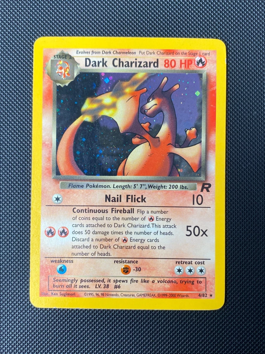 Darkness Charizard Pokémon TCG Team Rocket Individual Collectible