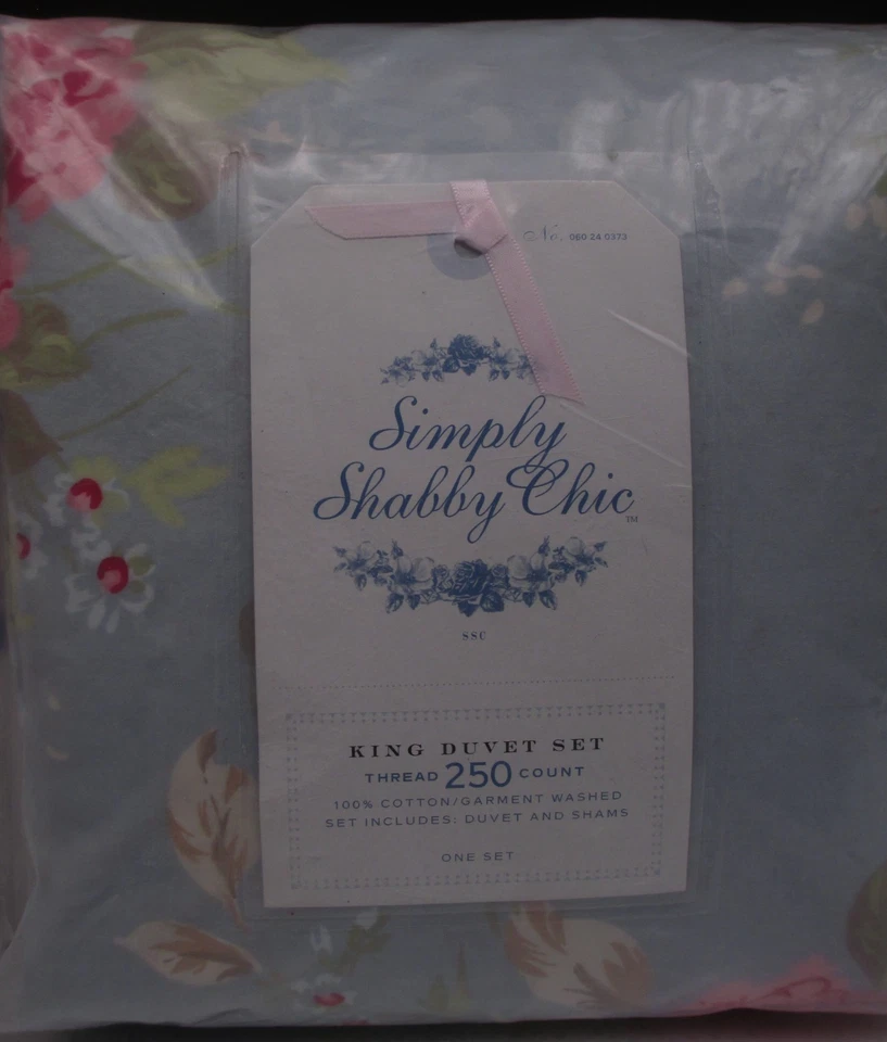 Rachel Ashwell Simply Shabby Chic HYDRANGEA Blue Floral Duvet Cover - King - Image 2 of 4