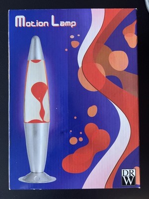 Retro Motion Lavalampe - rote Wachs klare Flüssigkeit - Brandneu
