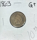 1863 INDIAN HEAD CENT~ GOOD+ ~NICE COIN~