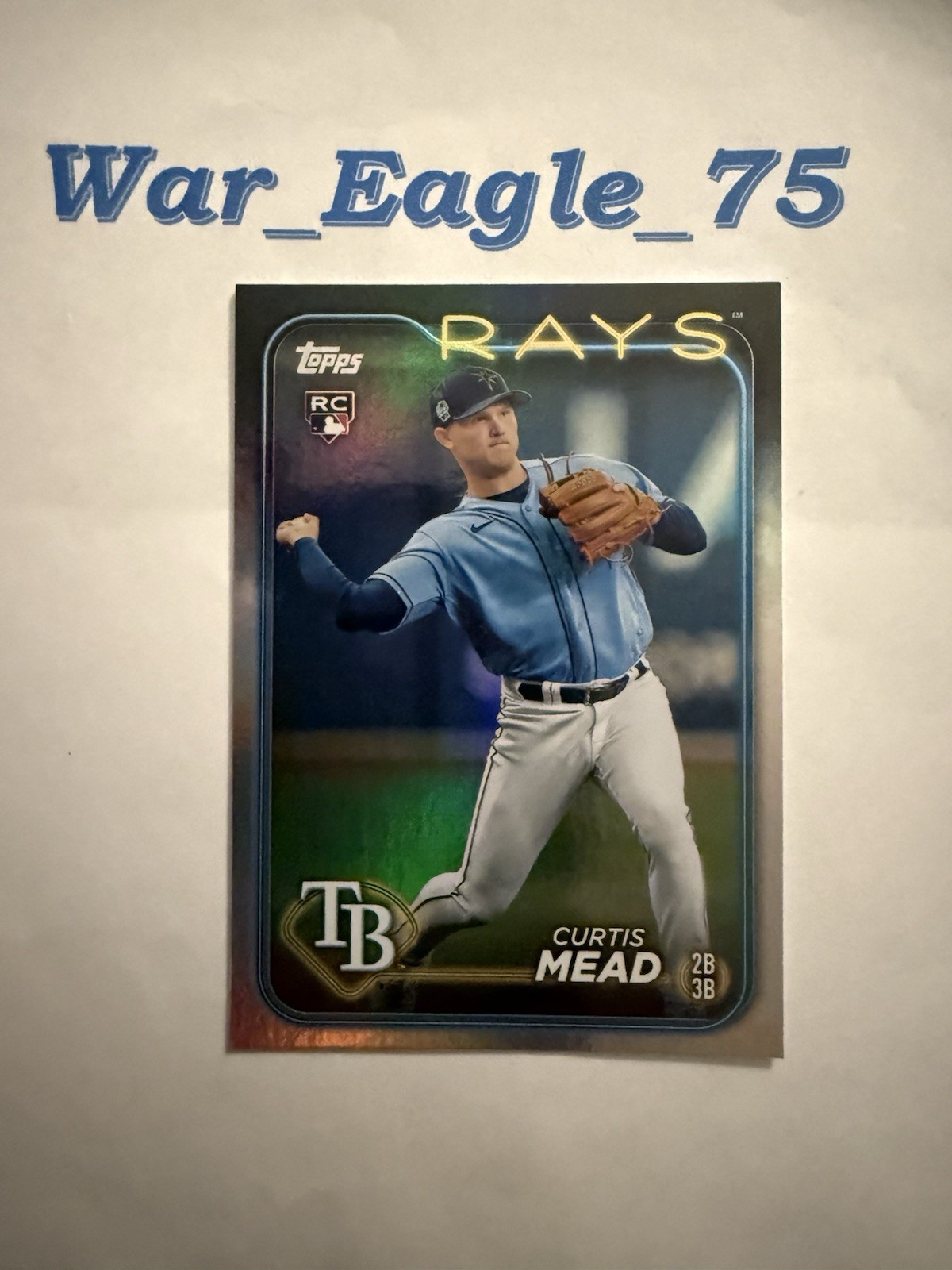 2024 Topps Series 1 #82 Curtis Mead RC Rainbow Foil Tampa Bay Rays🎁
