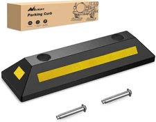 Nilight Parking Curb - Heavy Duty Rubber Garage Driveway Car Wheel 1 PACK 