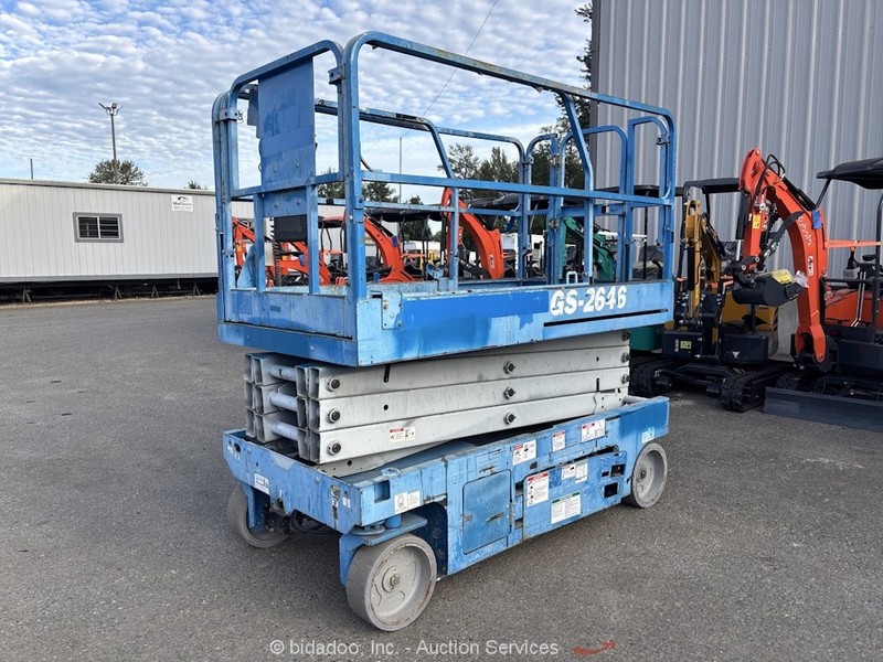 2016 Genie GS-2646  26' Electric Scissor Lift Man Aerial Platform bidadoo