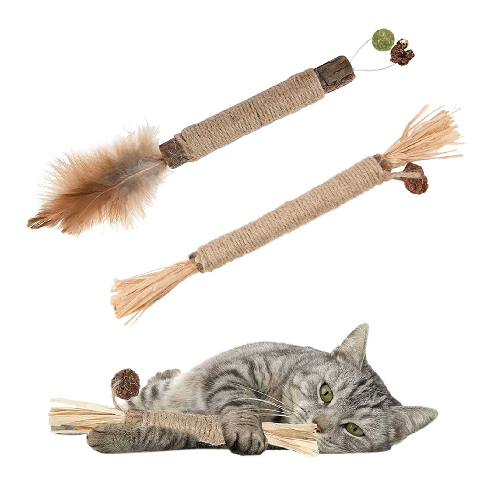 Catnip Sticks for Cats, Matatabi Stick Cat Sticks, Chewwood Catn...