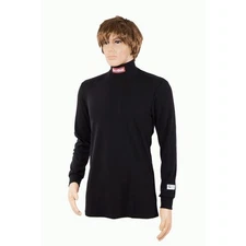 Racequip Fire Resistant Underwear 421993; Long Sleeve Under Shirt Black, Medium