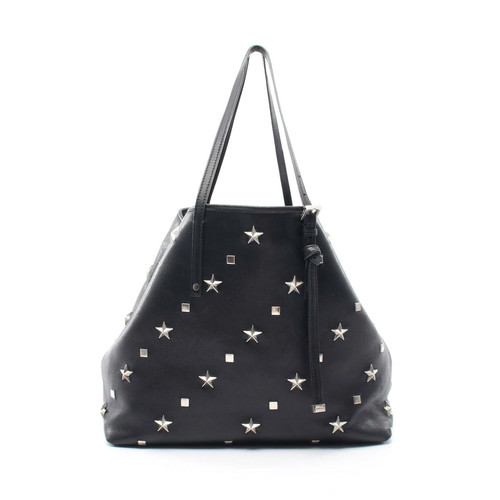 JIMMY CHOO SASHA M Star Studs Tote Bag Leather