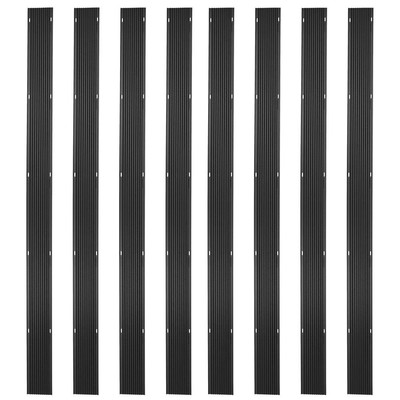 7' 10'' L Black Ice Snowmobile Ski Carbide Glide Protector Guides - 8 pack