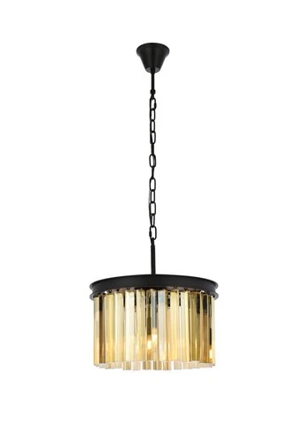 Elegant Lighting 1208D16-GT/RC Sydney 3 Light 16"W Crystal - Black - Picture 3 of 12