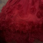Girls Red Tulle Party Dress By Kensie Girl Size 8 with Sparkles, Ruffle, Flowers — photo 3