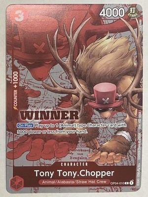 Tony Tony Chopper RARE WINNER ALT ART OP04-010 ONE PIECE TCG