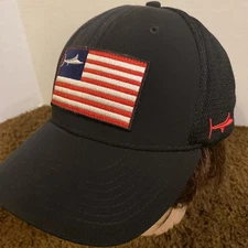 Billfish Gear Pro Series Sailfish Hat Patch Mesh USA Flag American Fish Flag