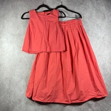 Banana Republic Tank Top Maxi Skirt Set Womens Medium Coral 2 Piece Casual  