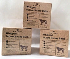 Lot of 3 Beef Tallow-Grass Fed Whipped Beef Tallow With Honey NEW SEALED 12/2027
