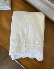 Pottery Barn Eyelet KING Flat Sheet ONLY PRE-OWNED