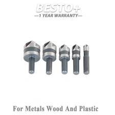 High-Speed Steel Countersink Drill Bit Set For Metals Wood And Plastic 5Pcs