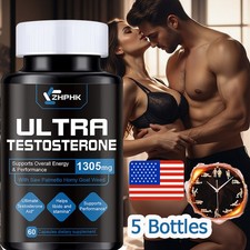 Natural Testosterone Booster - Increase Energy Muscle Strength Growth BEST PRICE