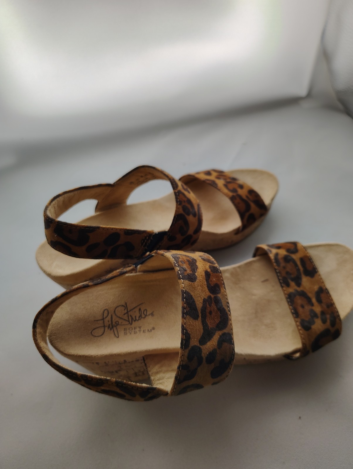 Life Stride Soft System Leopard Print Strappy San… - image 2