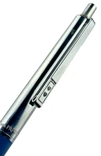 Vintage -  Chromcraft Furniture Frankfort Blue & Chrome Double Heart Pen - B11F