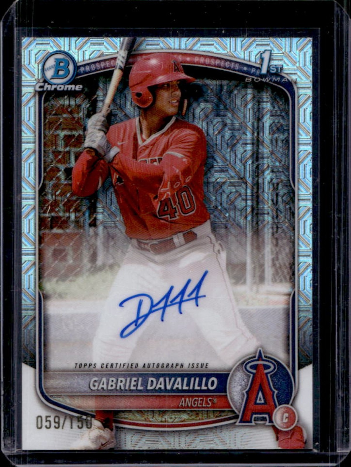 2025 Bowman Chrome Gabriel Davalillo Auto HTA Choice Refractor 1st #59/150