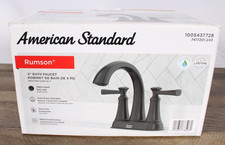American Standard Rumson 4" Bathroom Faucet Matte Black Open Box No Drain