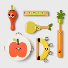 Veggie Instruments Set - 6pc - Gigglescape: Music Toys, Instrumental Play