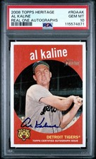 2008 TOPPS HERITAGE REAL ONE AUTO AL KALINE #ROAAK PSA 10 POP 4