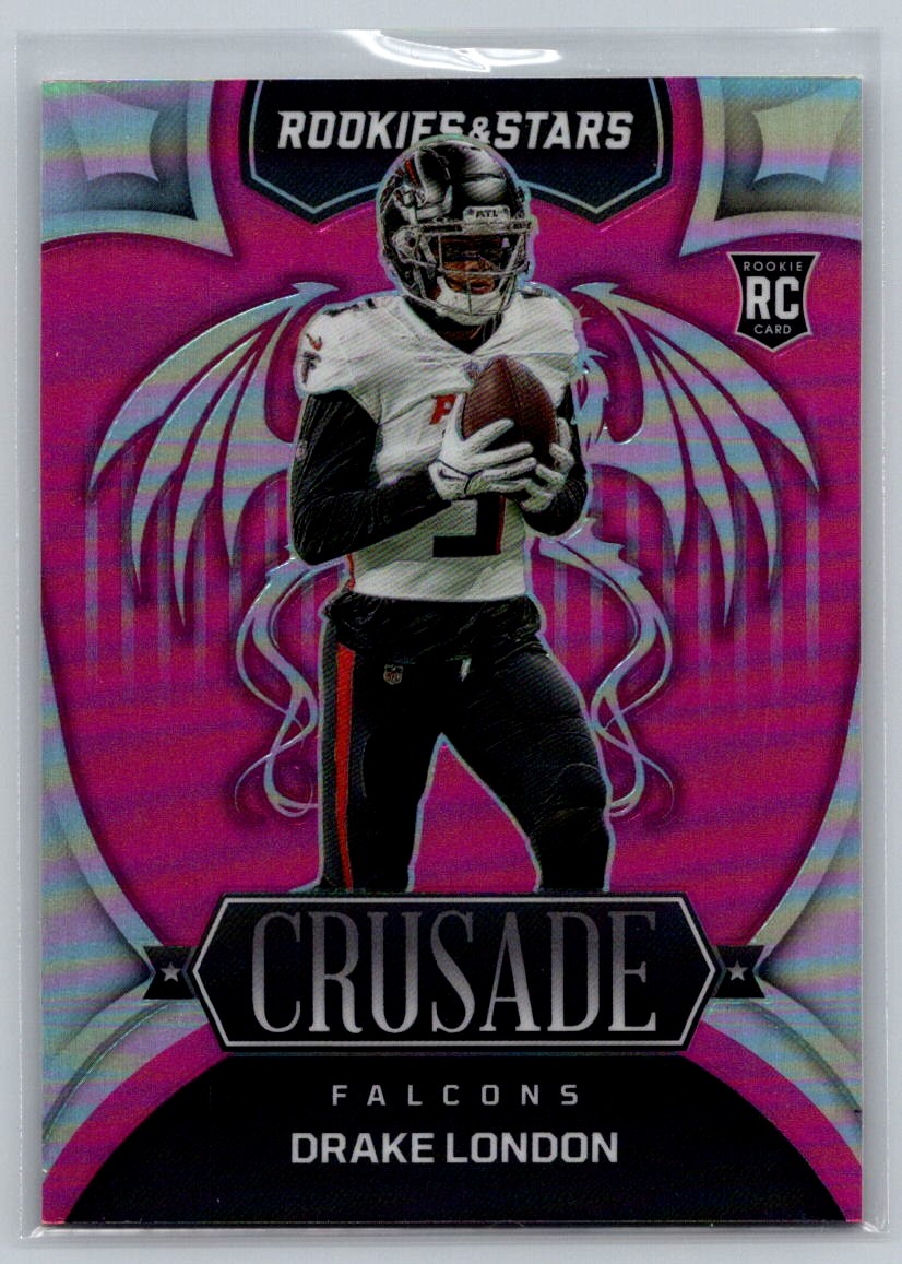 Drake London Panini Rookies & Stars Crusade #CR17 Pink