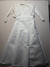 Tip Top Kids Flower Girls First Communion Formal Wedding Dress Size 8 White