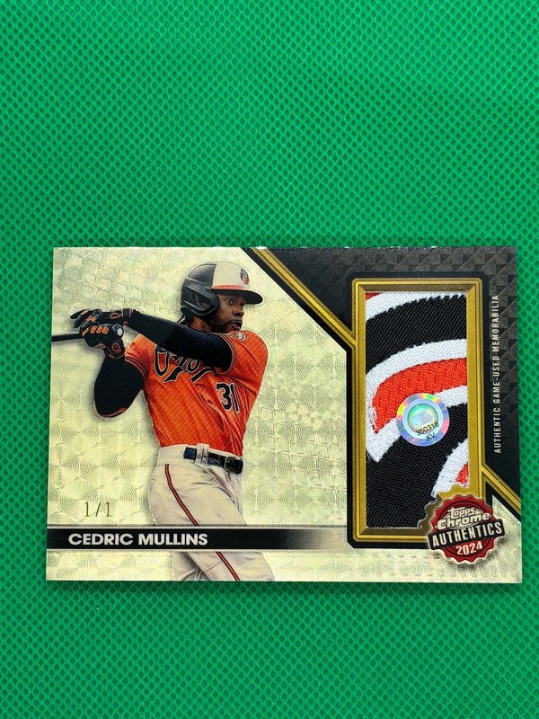2024 Topps Chrome SUPERFRACTOR Cedric Mullins Patch Auto 1/1 #TCA-CM