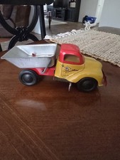 1950's Courtland Mechanical Dump Truck Tin USA 7.5  VINTAGE