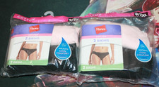 NEW 4 pair HANES Briefs Panties 9/2XL Cooling, Tagless, No Ride Up 100 Cotton