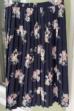 Vintage Alfred Dunner Spring Floral Pleated Skirt Size Petite Medium