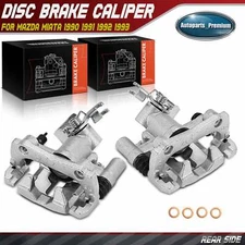 Pair Rear Side Brake Calipers with Bracket for Mazda Miata 1990 1991 1992 1993