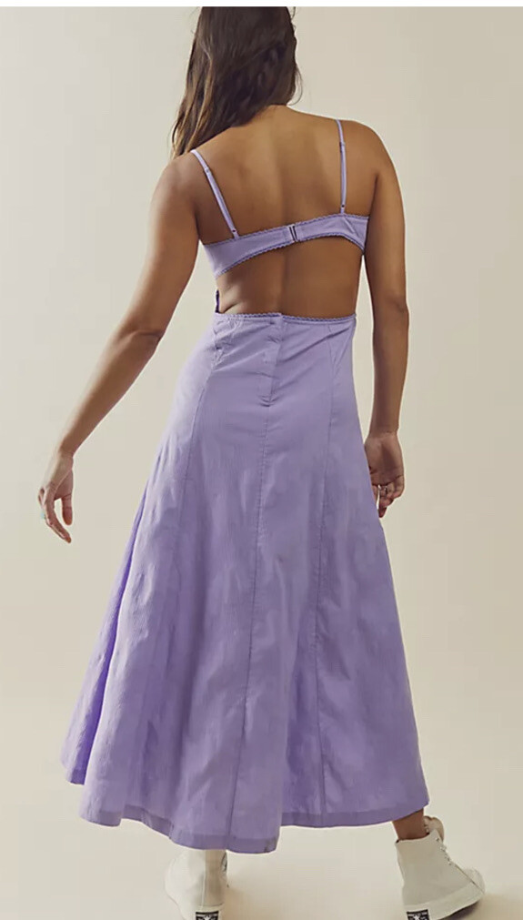free people inma midi dress Free People Inma Cutouts Sweetheart Neck open Back Midi Dress L