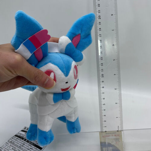 Shiny Sylveon Plush Fairy-type Eevee Soft Toy Doll Stuffed Animal 8" - Picture 2 of 5
