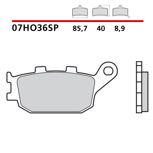 Paire Plaquette de Frein Arrière BREMBO Honda CBR RR Firebalde 900 02>03 - Photo 1/7