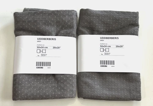 IKEA UDDBERBERIS Pillow Cushion Covers Set of 2 Gr