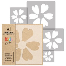 5x reusable PLASTIC Stencils / 13.4" to 3.5" / Nursery Template // FLOWER 2