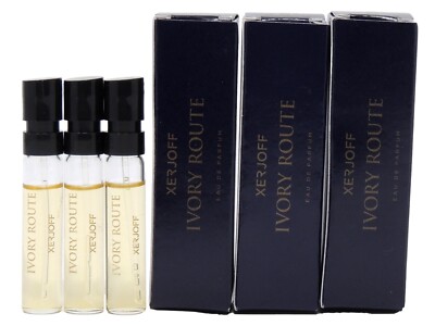 XERJOFF IVORY ROUTE EDP 2.0ml .06fl oz x 3 COLOGNE PERFUME SPRAY SAMPLES