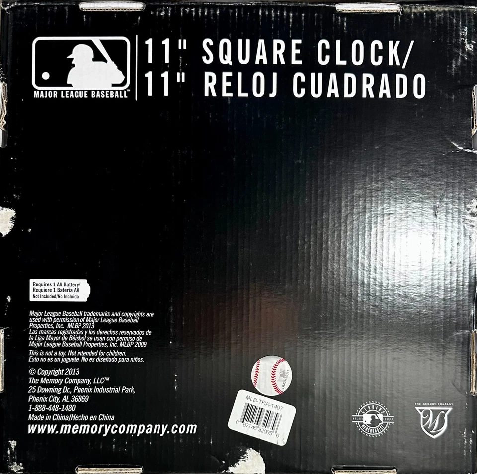 Relojes de pared MLB: Texas Rangers New York Yankees con licencia NUEVO envío rápido Foto 2 de 3