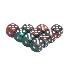 10Pcs 12mm D6 Spot Dice - D6 Dice DND RPG Dungeons Dragons 