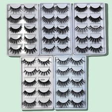 3D Long Thick Dramatic Mink Eyelashes Choose Between 5 Sets Of 5 Styles