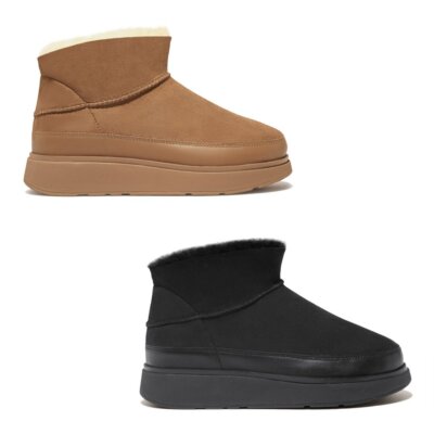 FitFlop GEN-FF Ultra-Mini Double-Faced Damen Leder Lammfell Stiefel