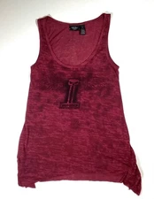 Harley Davidson Womens L Maroon Number One Racer Tank Top Shirt- Willie G
